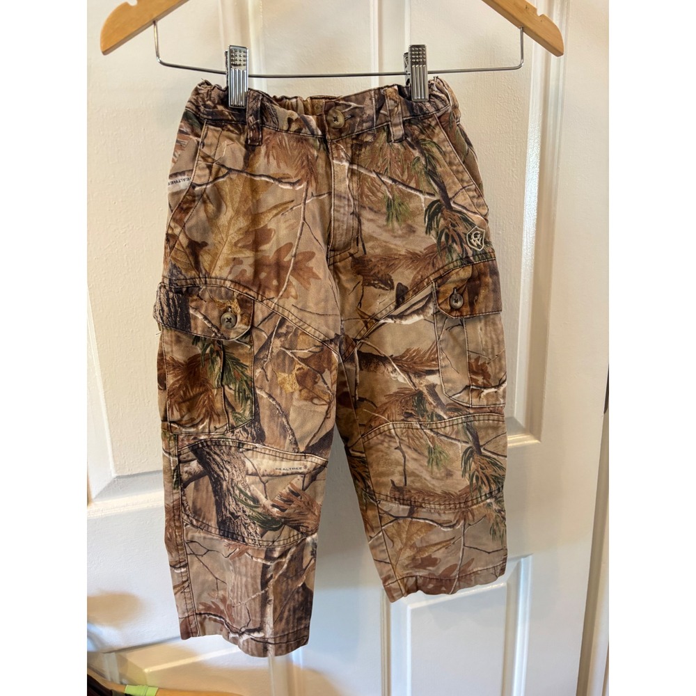 VTG Game Winner Kids Realtree Camo Cargo Pants Brown Cotton Outdoor Hunting ~ 4